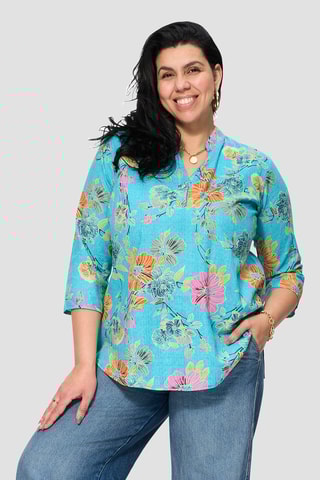 Blusa - Azul - Multicor