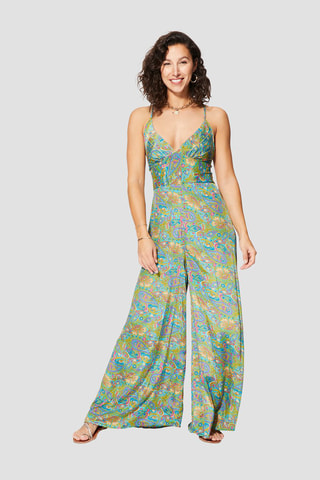 Macacão - Verde e turquesa  - Verde