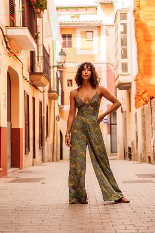 Macacão - Verde e turquesa  - Verde