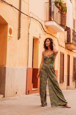 Macacão - Verde e turquesa  - Verde