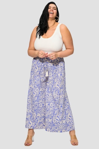 Calças evasê - Violeta - Azul e violeta