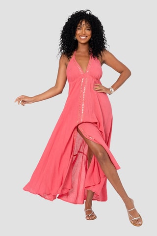 Vestido comprido - Rosa - Rosa