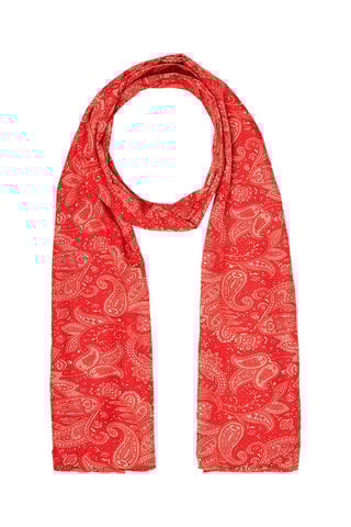 Lenço páreo Vermelho e coral - Bege, vermelho e laranja