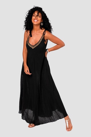 Vestido comprido - Preto - Preto