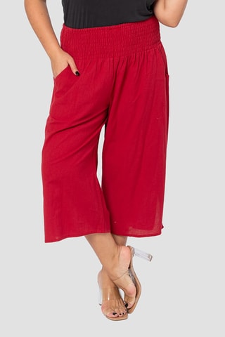 Corsários em linho - Vermelho - Vermelho