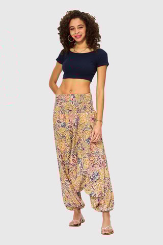 Calças saruel 3 em 1 - Bege - Amarelo