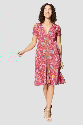 Vestido traçado - Rosa - Rosa