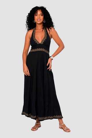 Vestido comprido - Preto - Preto