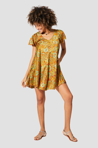 Vestido estilo patinadora - Laranja - Laranja