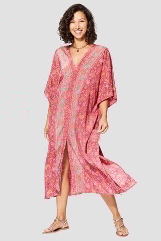 Cafetã - Rosa - Branco e rosa