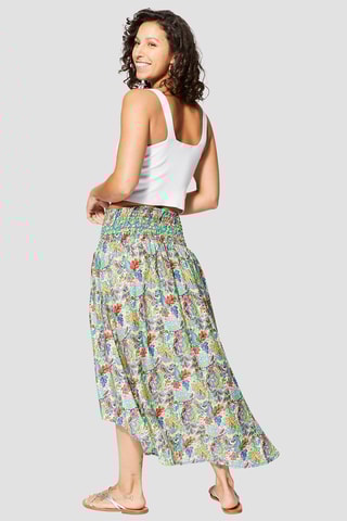 Saia comprida - Bege - Bege