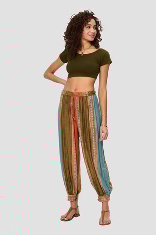 Calças saruel ­- Verde - Azul e verde
