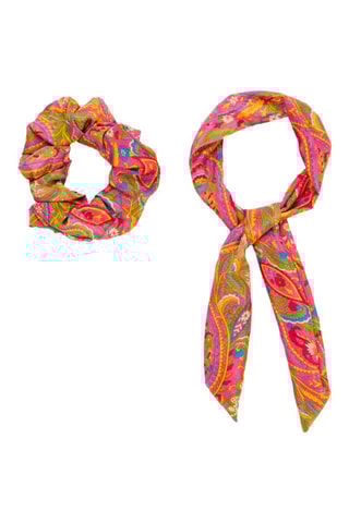 Elástico - Verde e rosa