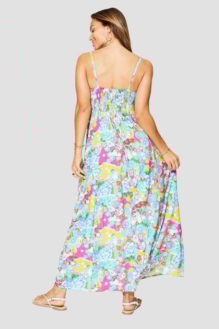 Vestido comprido - Multicolor - Multicor