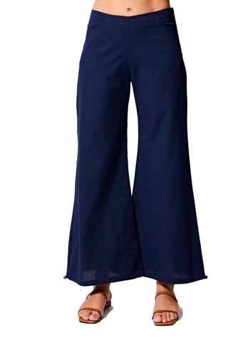 Calças flare Azul-marinho - Azul