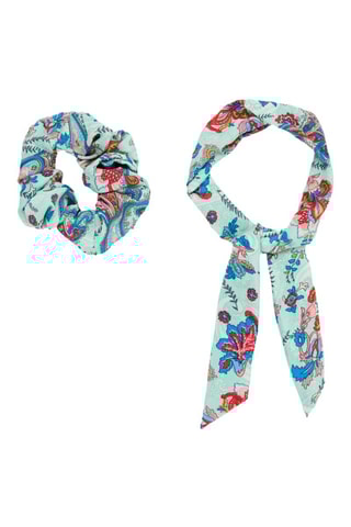 Elástico - Turquesa e azul-cobalto