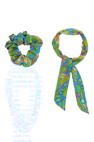 Elástico - Verde e turquesa