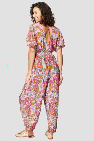 Jumpsuit - Blauw, oranje en roze