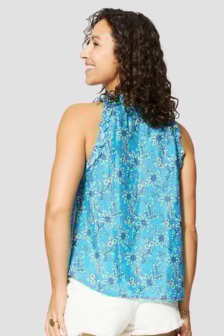 Top - Azul - Branco e azul