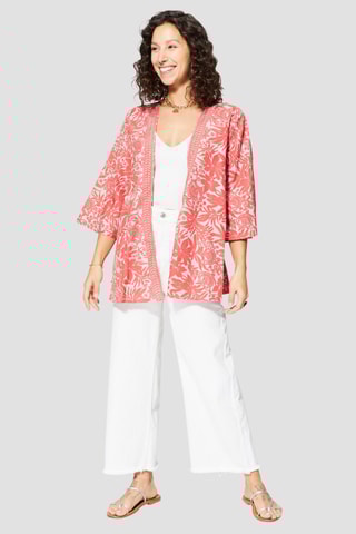 Quimono - Vermelho - Branco e vermelho