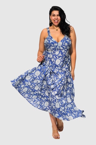 Vestido comprido - Azul - Azul