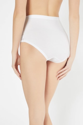 2 bragas maxi de talle alto - Blanco