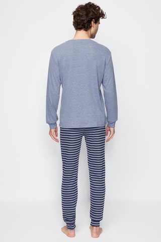 Pijama - Azul y gris