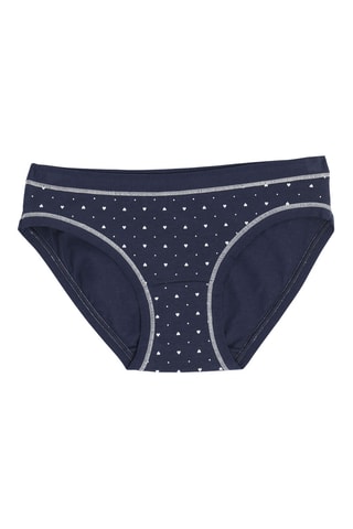 3 bragas de talle alto - Blanco y azul marino