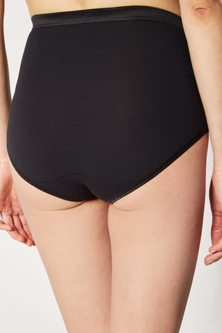 2 bragas de talle alto - Negro