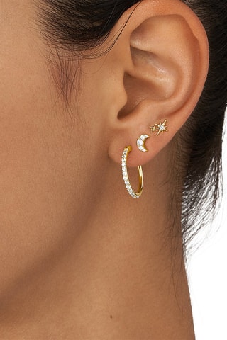 3 paires de boucles d’oreilles Doré