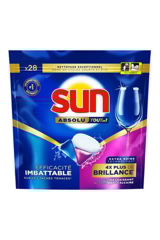 3 x Tablettes lave-vaisselle Sun Caps Absolu brillance - 28 tablettes