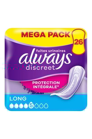 3 x 26 serviettes urinaires Incontinence Long - Always