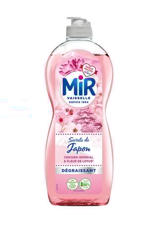 14 x Liquide vaisselle Secrets de Japon Fleur de Lotus et Cerisier Impérial Mir - 675 ml