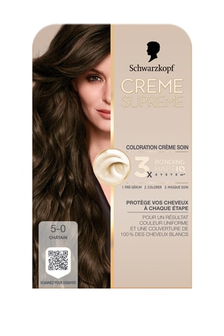 3 x Crème coloration permanente suprême 5-0 châtain - 182 g