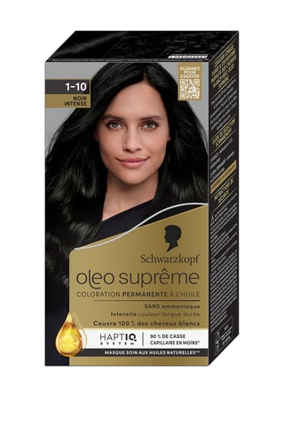 3 x Coloration permanente oléo suprême 1.10 noir intense - 115 g