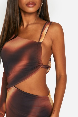 Abito lungo tie and dye - Arancione