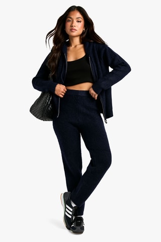 Cardigan con cappuccio - Navy