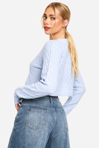 Cardigan corto - Celeste