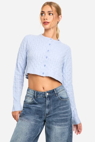 Cardigan corto - Celeste