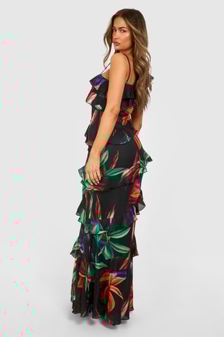 Abito con volant - Nero