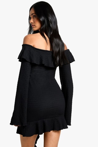 Abito con volant - Nero