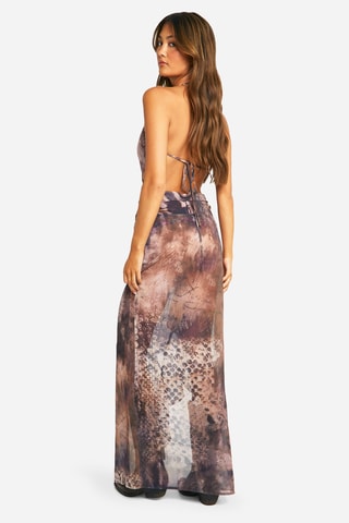 Abito lungo - Marrone 