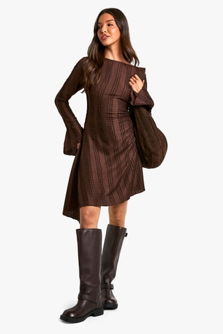 Abito taglio dritto - Marrone