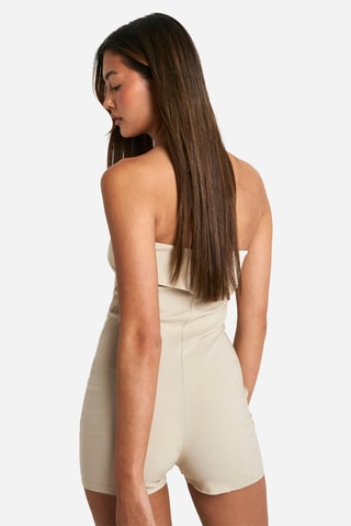 Tuta corta bustier - Ecrù