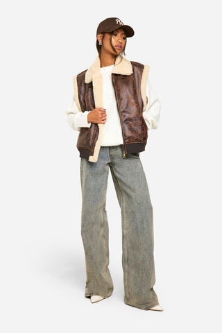 Giacca senza maniche - Marrone