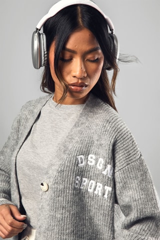 Cardigan - Grigio chiaro melange