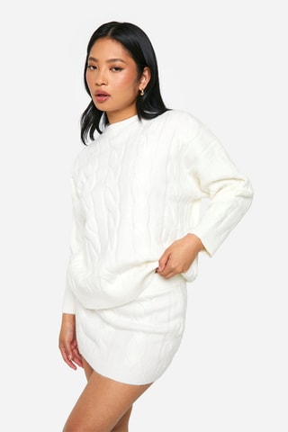 Maglia e minigonna - Ecrù