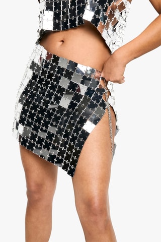 Minigonna - Bianco e grigio