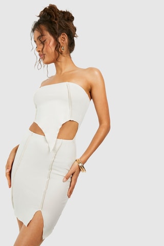 Abito bustier - Beige