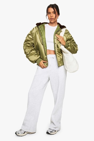 Bomber con cappuccio - Verde oliva